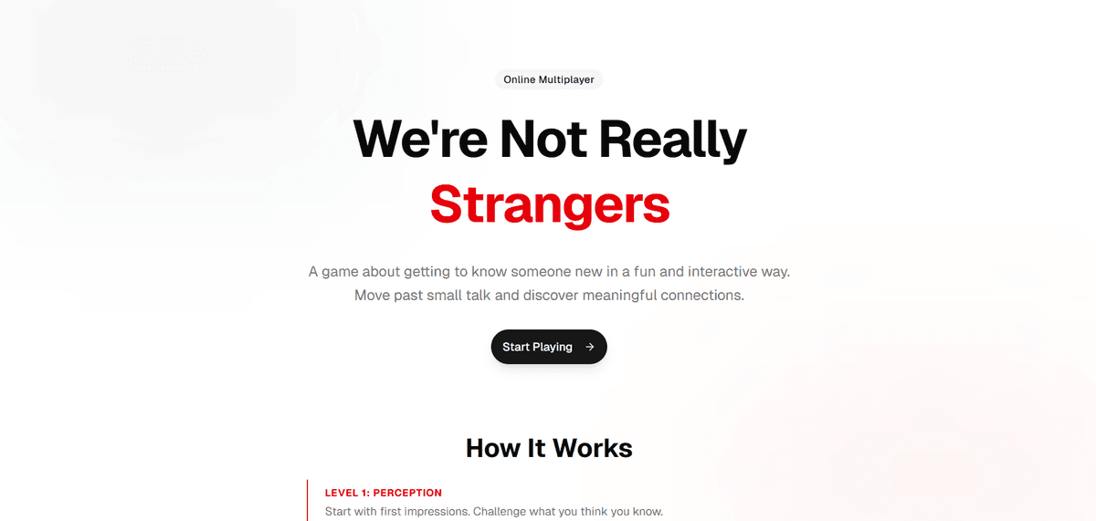 We're Not Really Strangers (Beta)
